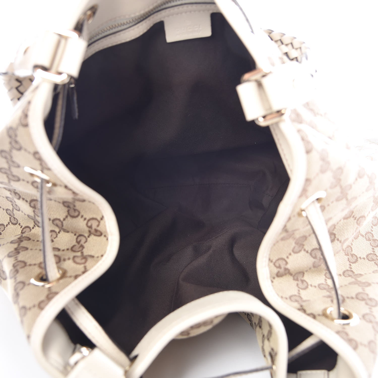Gucci Monogram Peggy Braided Tote Off White 5 of 17
