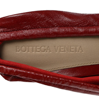 Bottega Veneta Crushed Nappa Madame Pumps 39.5 Burgundy 6 of 8