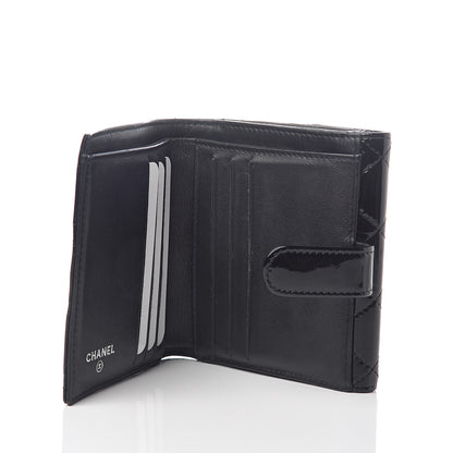 Chanel Patent Quilted Brilliant Compact Wallet Black 4 of 6