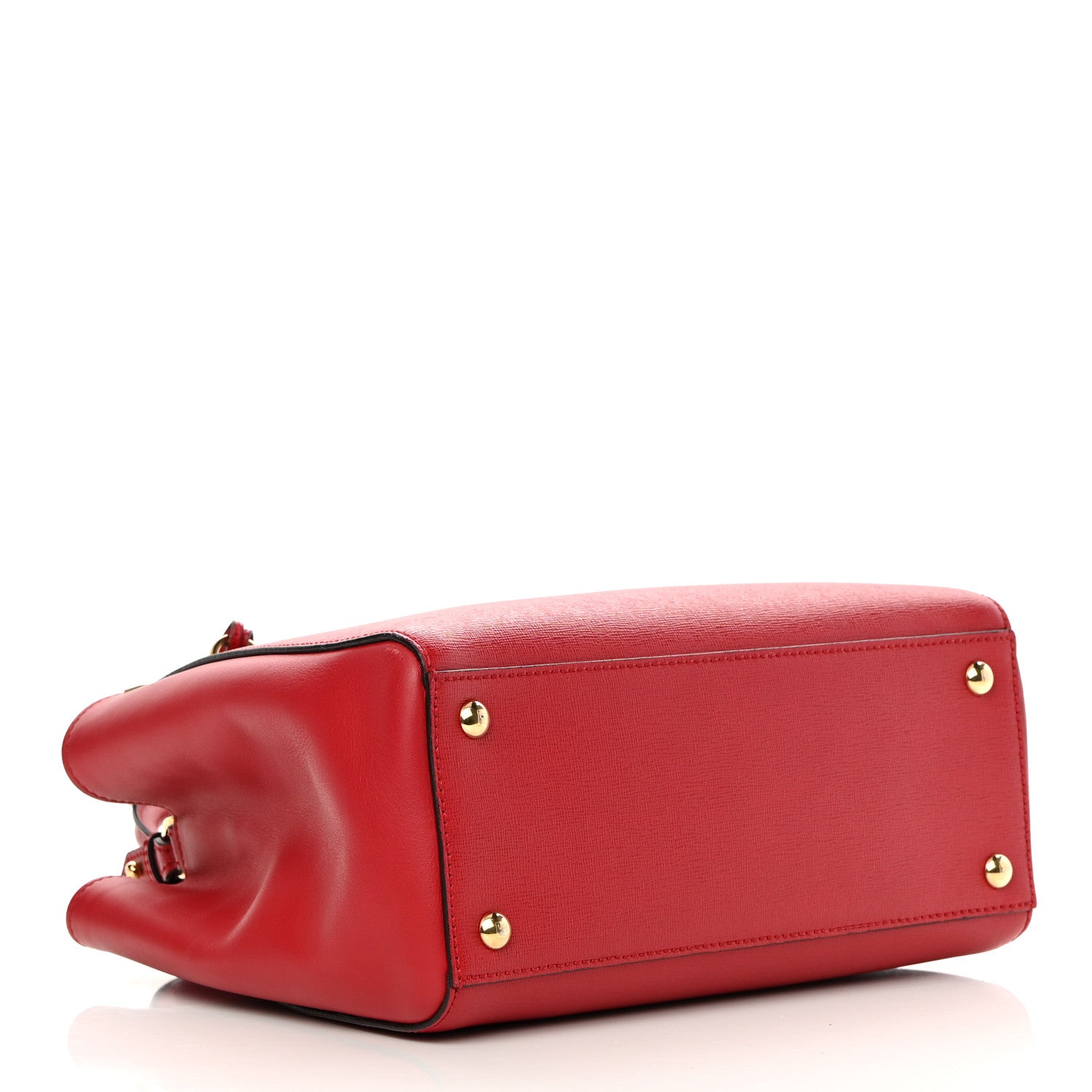 Fendi Vitello Elite Flamingo Petite 2Jours Tote Mattone 7 of 12