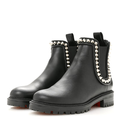 Christian Louboutin Nappa Spiked Capahutta Flat Chelsea Boots 36.5 Black 4 of 9