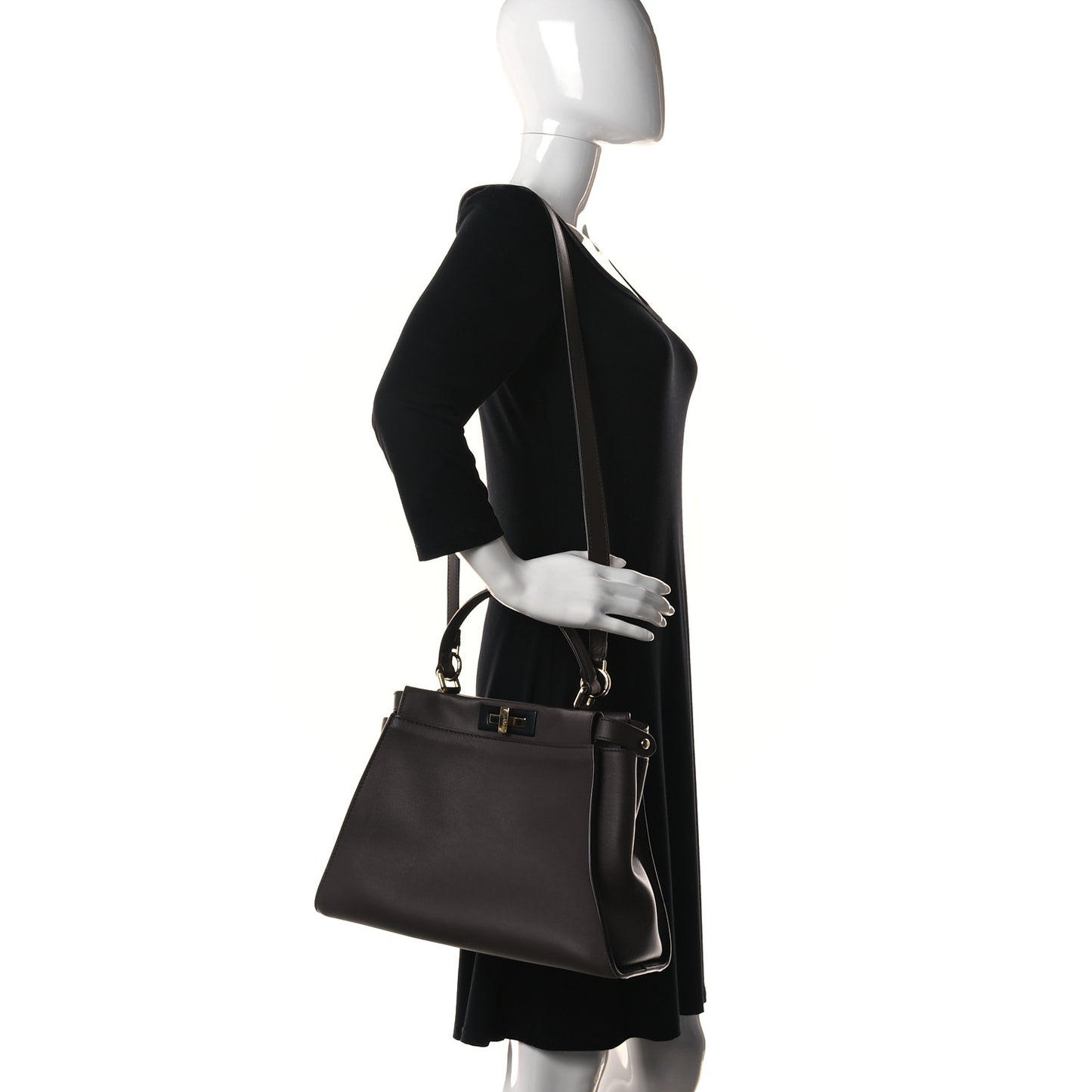 Vitello Seta Shiny Nappa Medium Peekaboo Iconic Satchel Moresco Rosa Doll