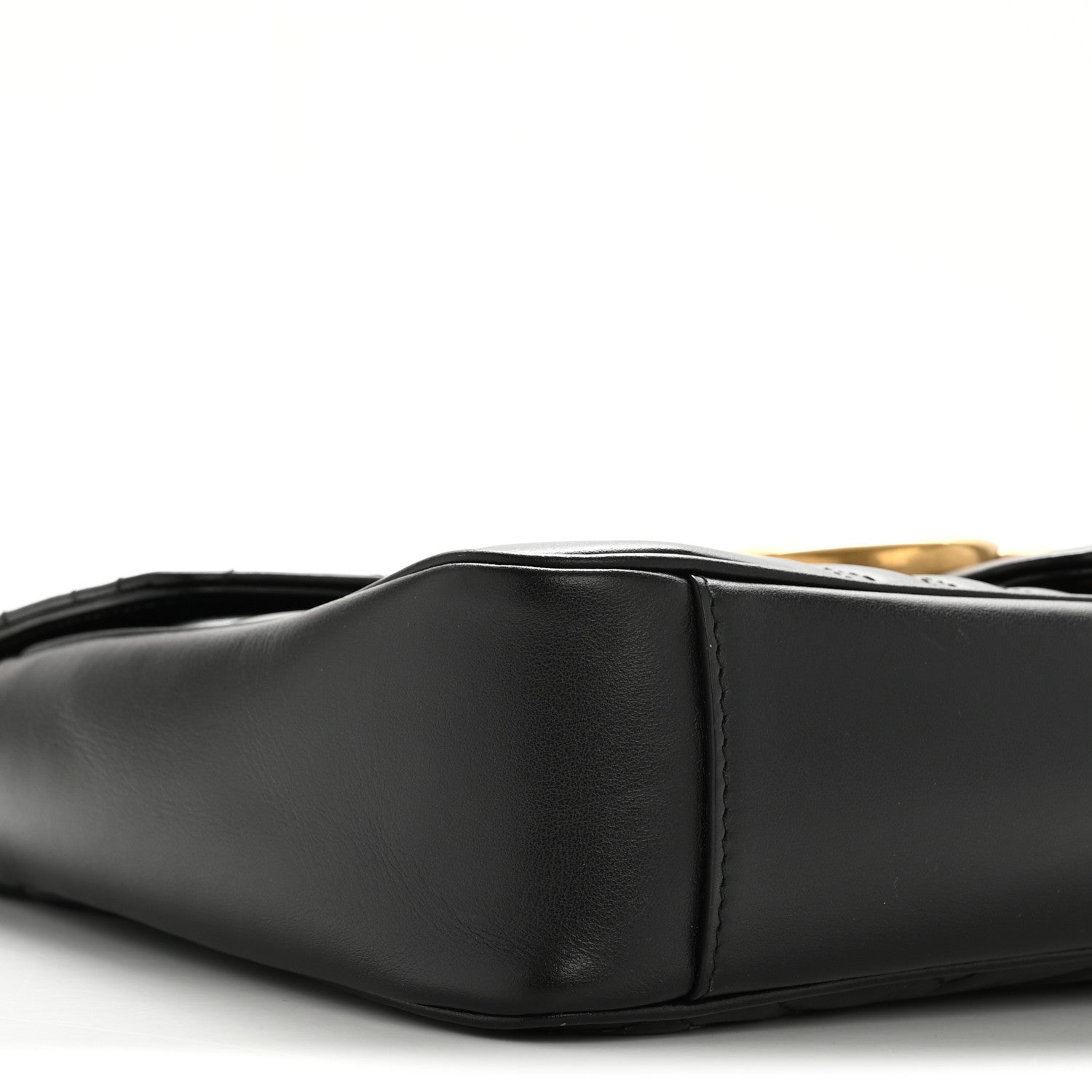 Gucci Calfskin Matelasse Medium GG Marmont Shoulder Bag Black 8 of 11