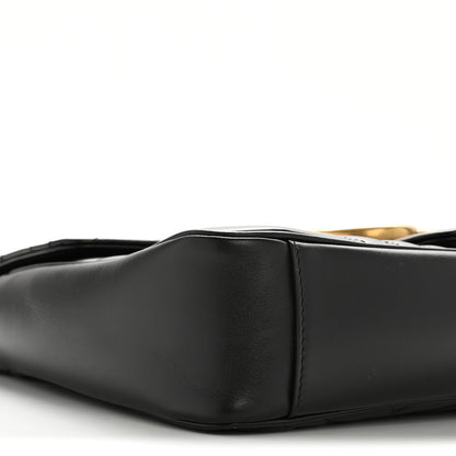 Gucci Calfskin Matelasse Medium GG Marmont Shoulder Bag Black 8 of 11