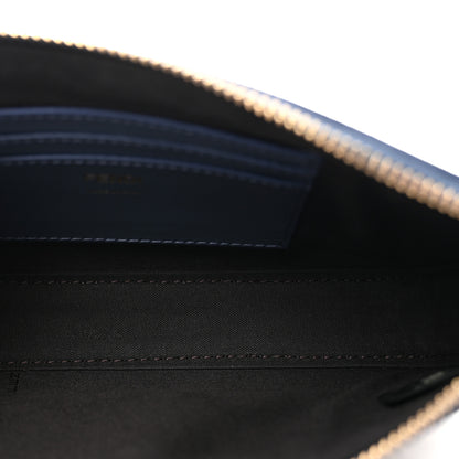 Fendi Fabric Jacquard Vitello Grace FF 1974 Baguette Pouch Blue 5 of 9