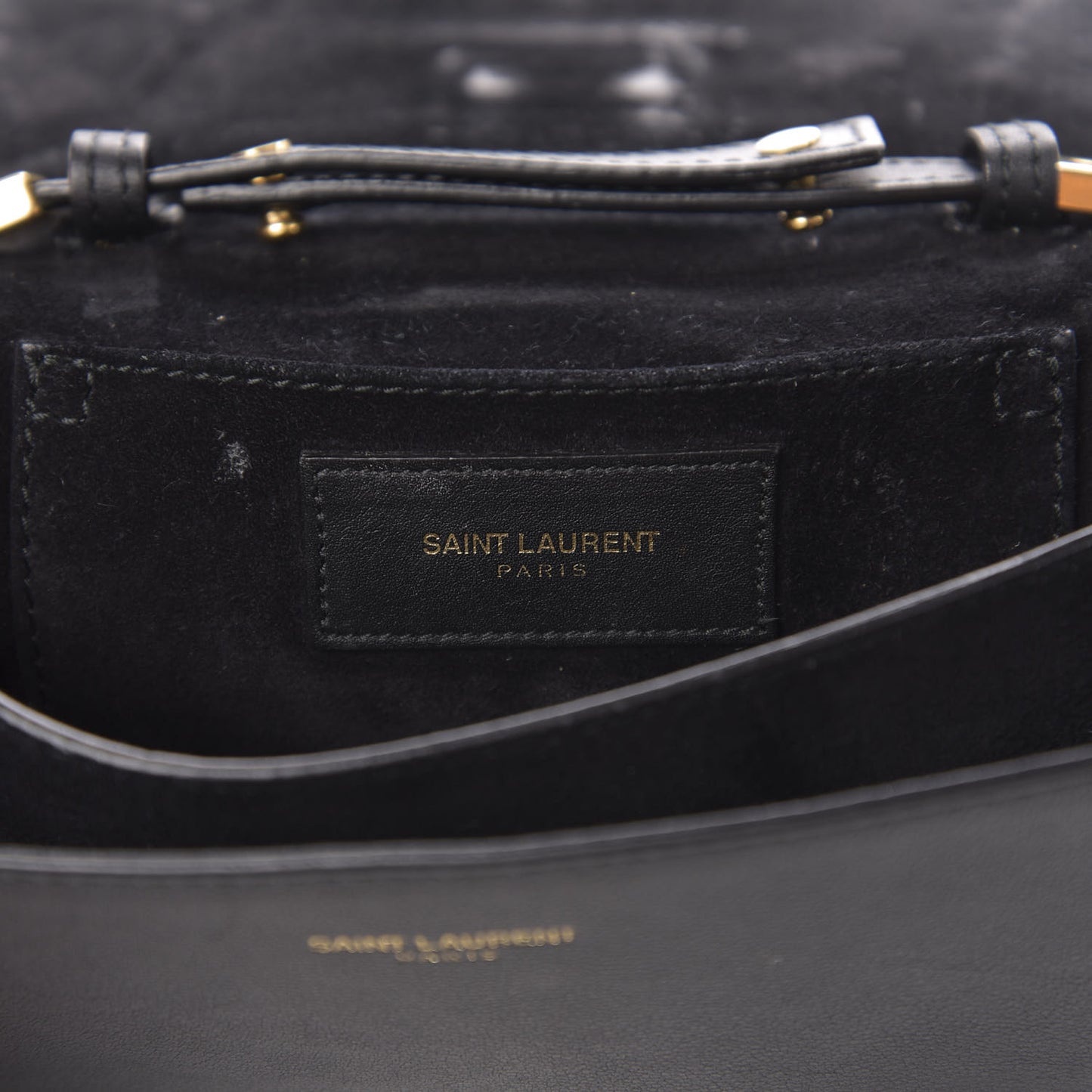 Calfskin Classic Y Ligne Chain Wallet Black