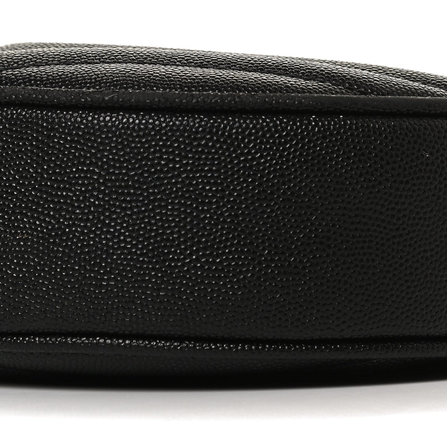Grain De Poudre Matelasse Chevron Quilted Round Vinyle Camera Bag Black