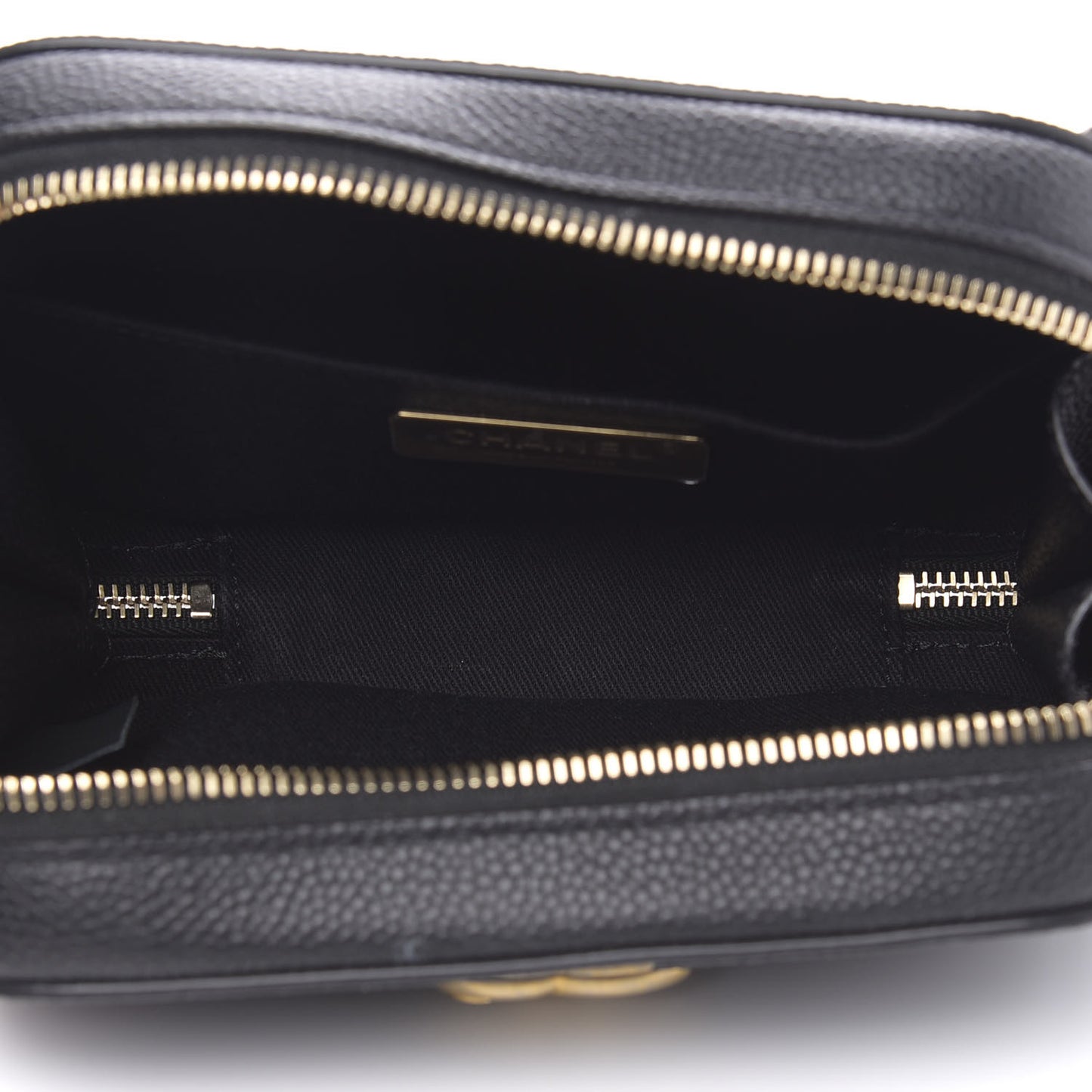 Caviar Quilted Waist Bag Black