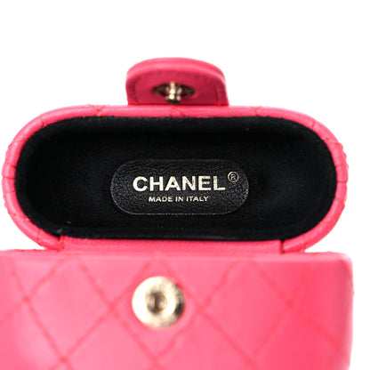 Chanel Lambskin Quilted Airpods Pro Case With Chain Pink 7 of 9