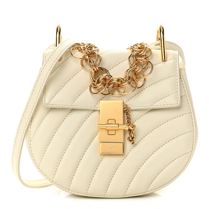 Chloe Calfskin Quilted Mini Drew Bijou Shoulder Bag Natural White 1 of 9
