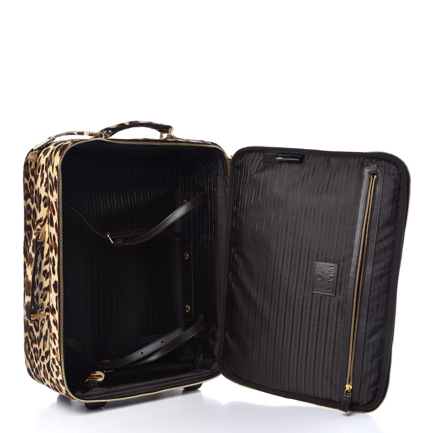 Prada Calf Hair Leopard Print Rollaway 5 of 9