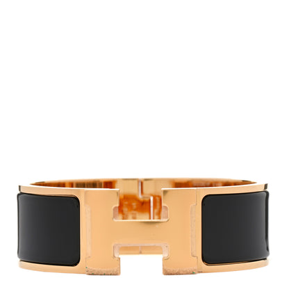 Hermes Enamel Wide Clic Clac H Bracelet PM Black 1 of 5