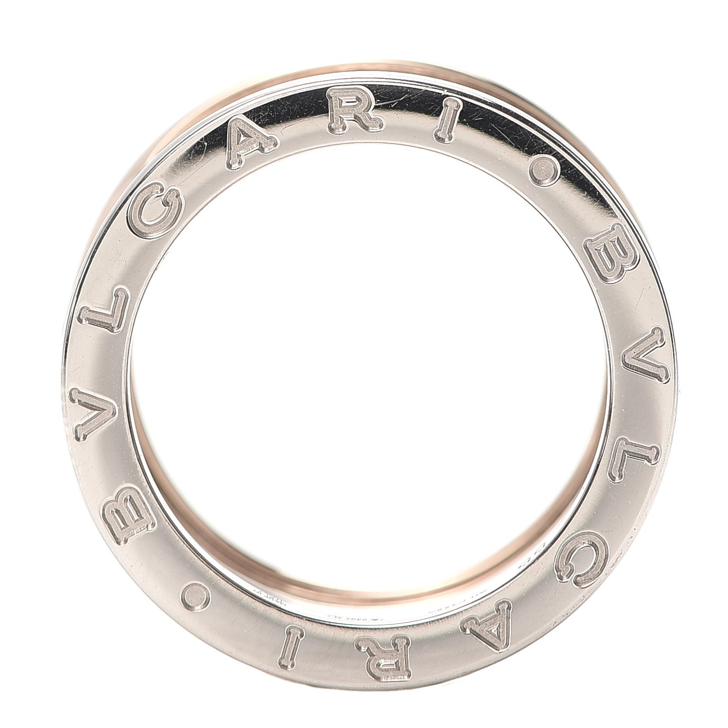 18K Pink White Gold B.Zero1 4 Band Ring 54 7
