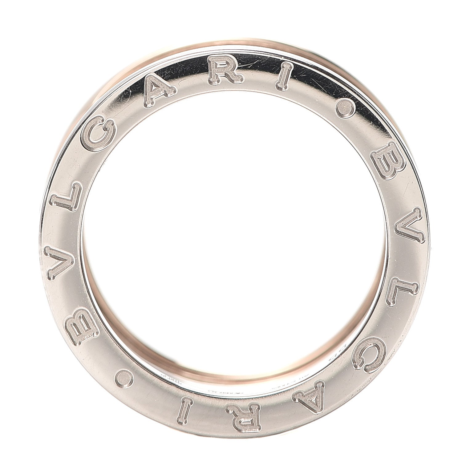 Bulgari 18K Pink White Gold B.Zero1 4 Band Ring 54 7 4 of 6