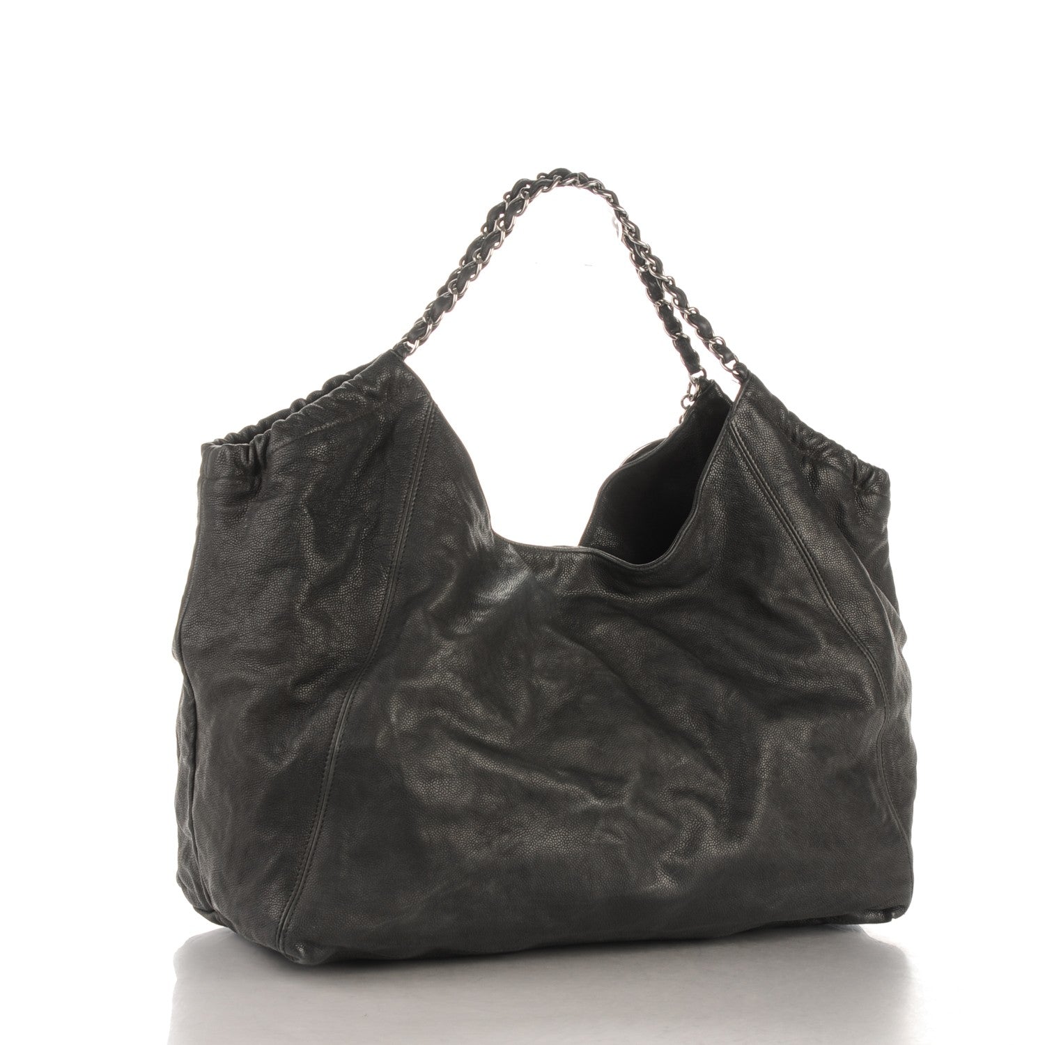 Chanel Distressed Caviar XL Coco Cabas Black 3 of 8