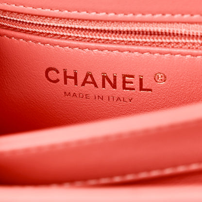 Chanel Lambskin Quilted Small Trendy CC Flap Dual Handle Bag Coral 6 of 10
