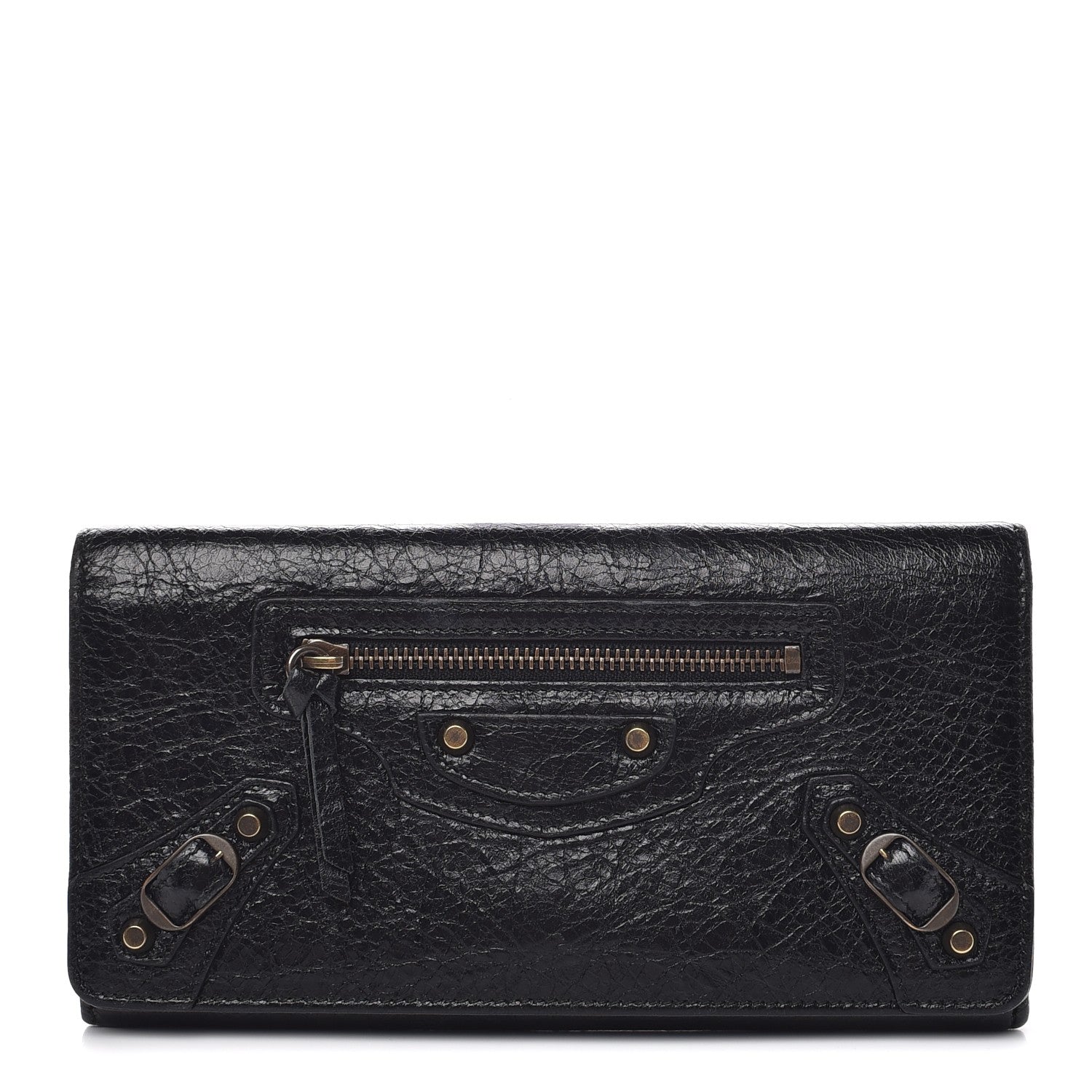 Balenciaga Agneau Classic Hardware Money Wallet Black 1 of 11