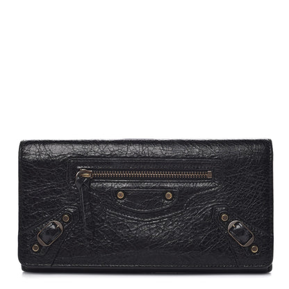 Balenciaga Agneau Classic Hardware Money Wallet Black 1 of 11