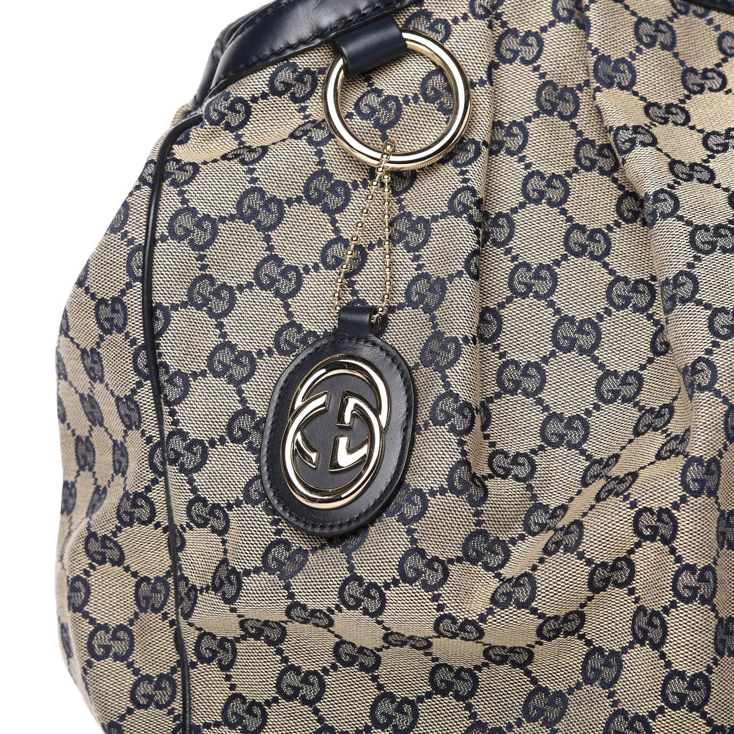 Gucci Monogram Calfskin Large Sukey Tote Beige Blue 10 of 10
