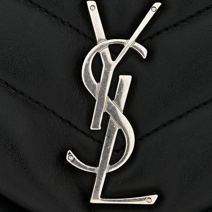Saint Laurent Calfskin Y Quilted Monogram Small Loulou Chain Satchel Black 12 of 12