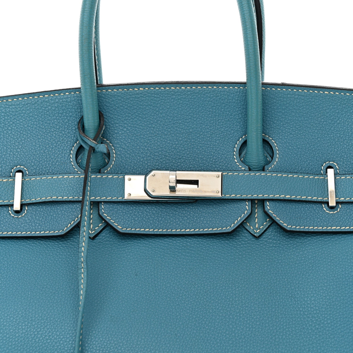 Hermes Taurillon Clemence BIRKIN 35 Blue Jean 8 of 17