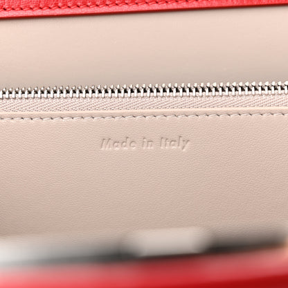 Celine Patina Box Calfskin Medium Clasp Bag Pop Red 6 of 11