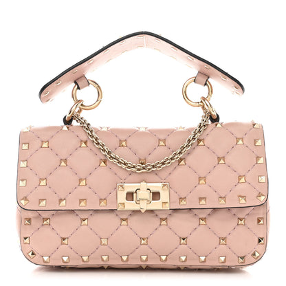 Valentino Garavani Nappa Small Rockstud Spike Shoulder Bag Water Rose 1 of 15