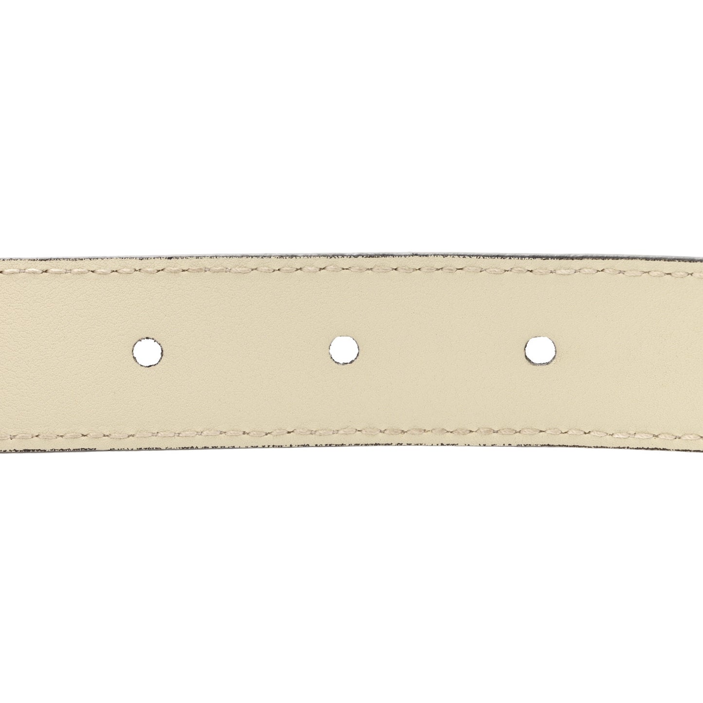 Plutone Calfskin Round Interlocking G 25mm Belt 90 36 Mystic White