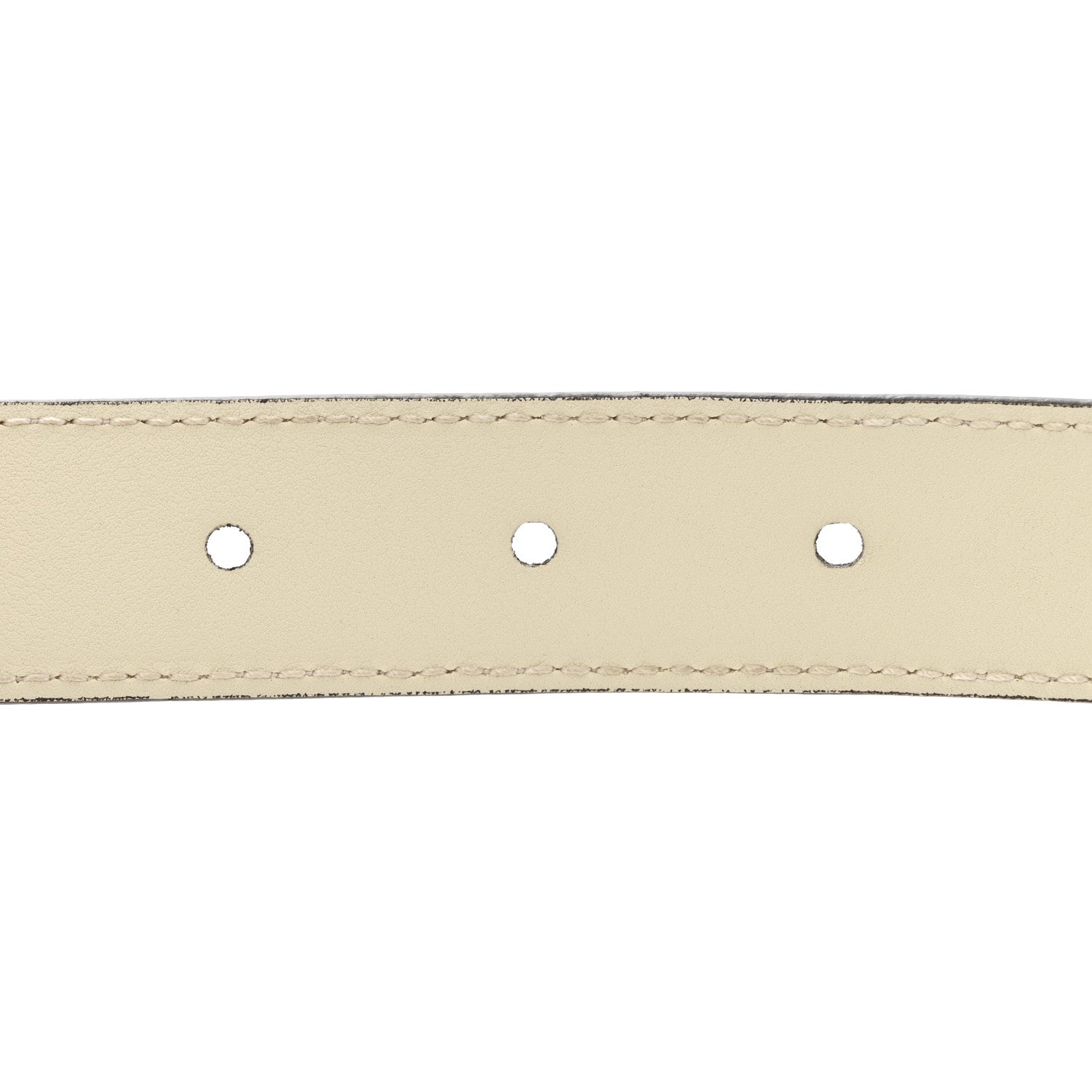 Gucci Plutone Calfskin Round Interlocking G 25mm Belt 90 36 Mystic White 4 of 5