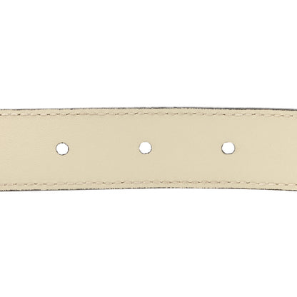 Gucci Plutone Calfskin Round Interlocking G 25mm Belt 90 36 Mystic White 4 of 5