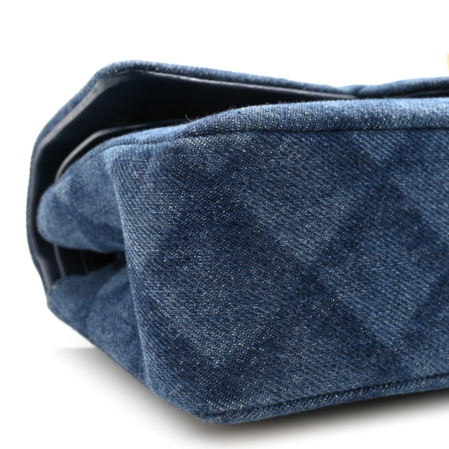 Chanel Printed Denim Quilted Small Double Flap Blue 9 of 11
