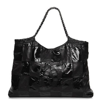 Chanel Patent Patchwork Large Brooklyn Tote Black 1 of 18
