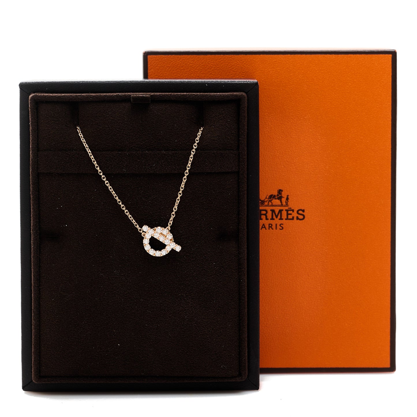 18K Rose Gold Diamond Finesse Pendant Necklace