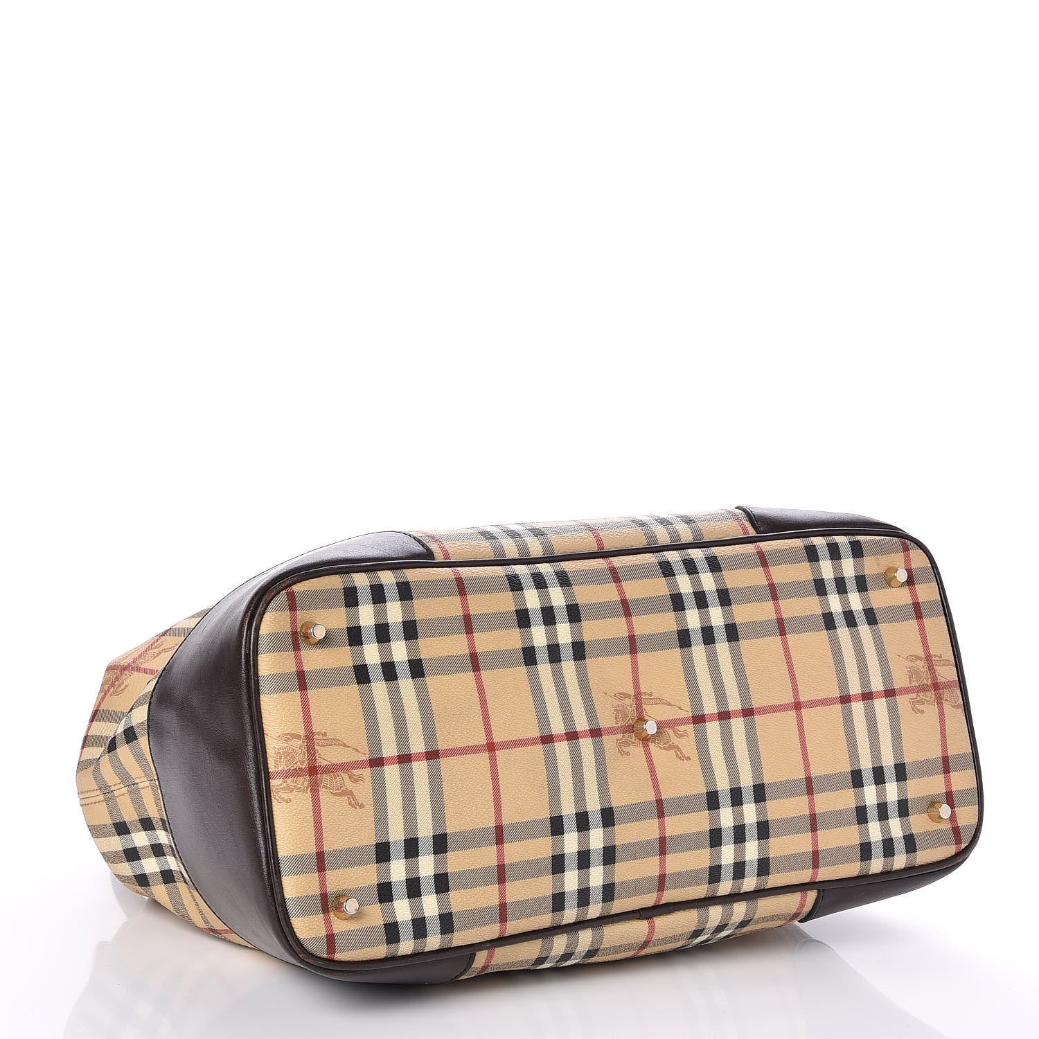 Burberry Haymarket Check Large Tote Chocolate 4 of 11