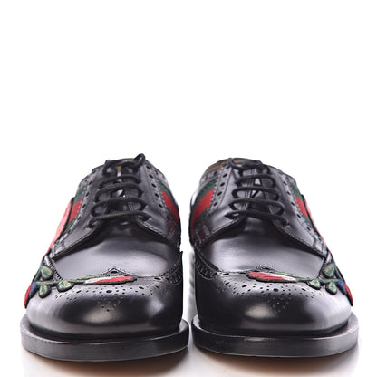 Gucci Calfskin Mens Ophelia Lace Up Oxfords 5 Black 2 of 11