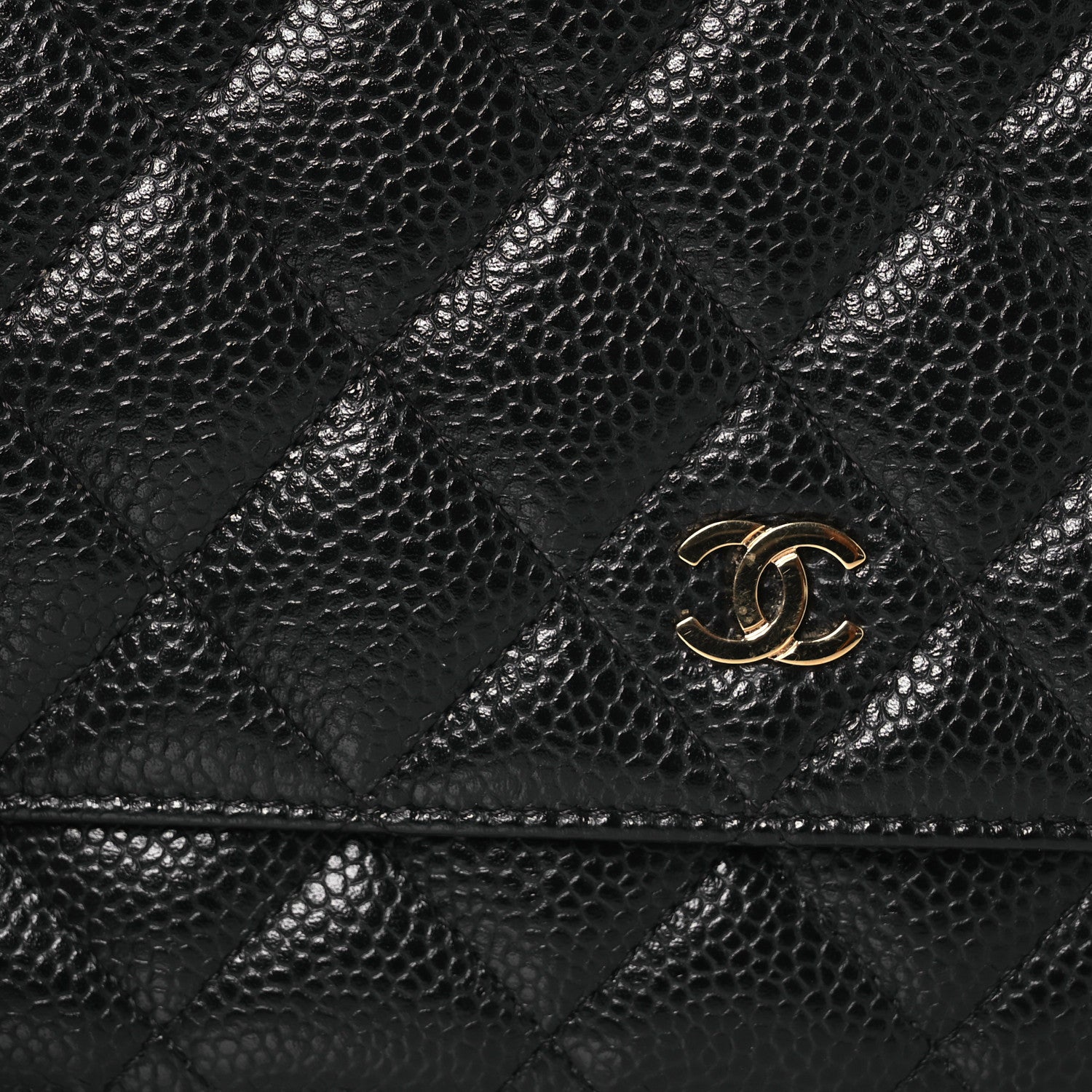 Chanel Caviar Quilted Wallet on Chain WOC Black 12 of 19