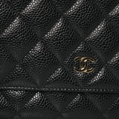 Chanel Caviar Quilted Wallet on Chain WOC Black 12 of 19