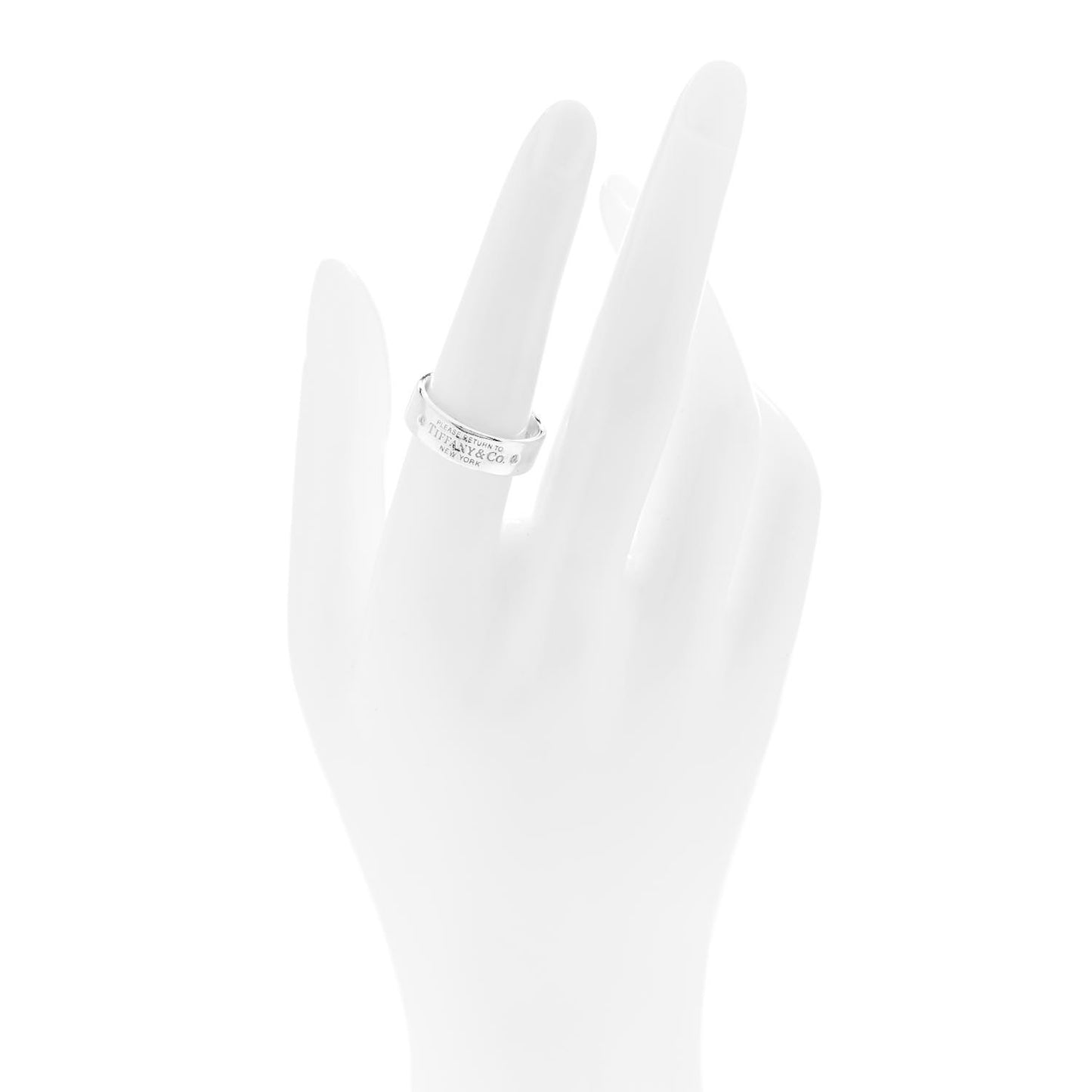 Sterling Silver Diamond Return to Tiffany Narrow Ring 54 7