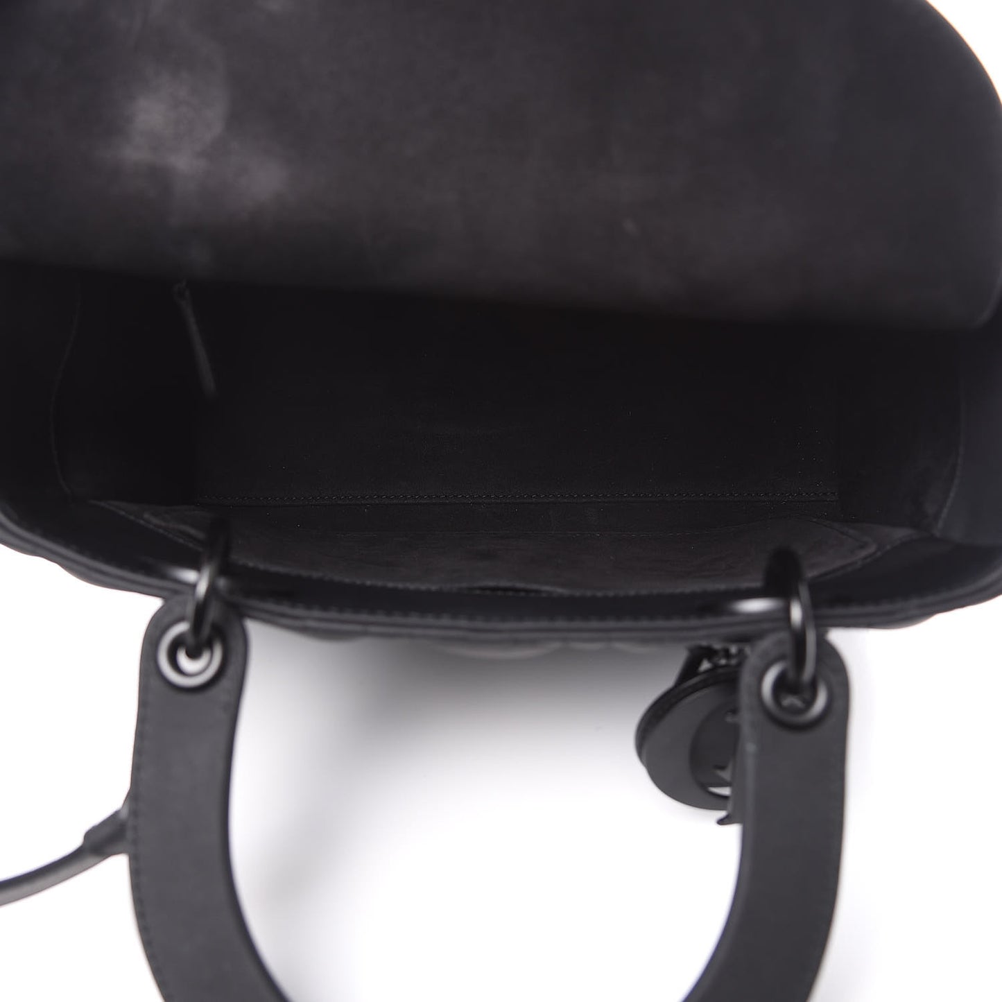 Ultra Matte Calfskin Cannage Medium Lady Dior Black