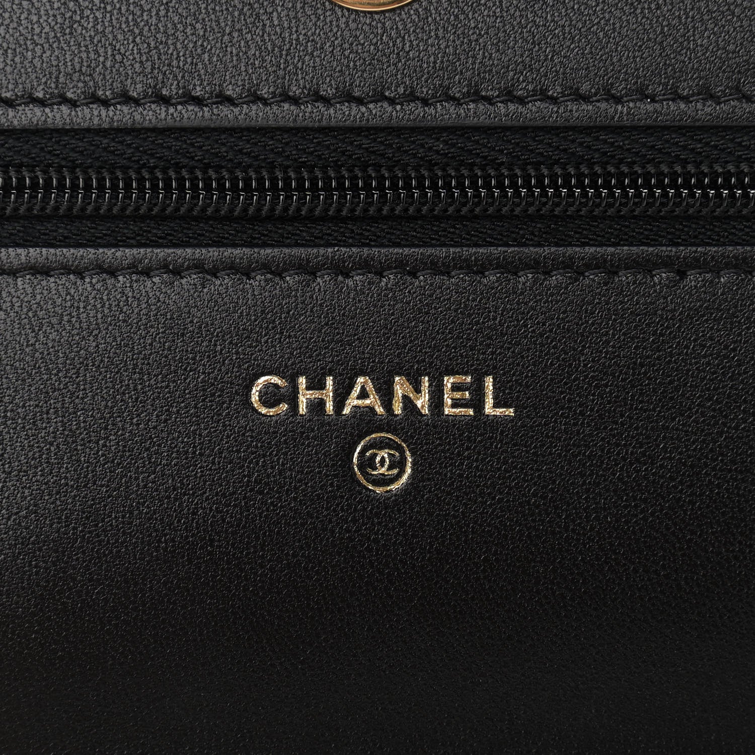 Chanel Lambskin Quilted Wallet On Chain WOC Black 6 of 13