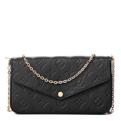 Louis Vuitton Empreinte Pochette Felicie Chain Wallet Black 3 of 8