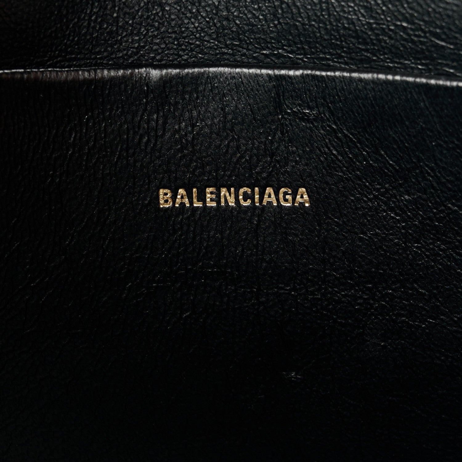 Balenciaga Calfskin Logo Medium Cash Pouch With Handle Black White 6 of 9