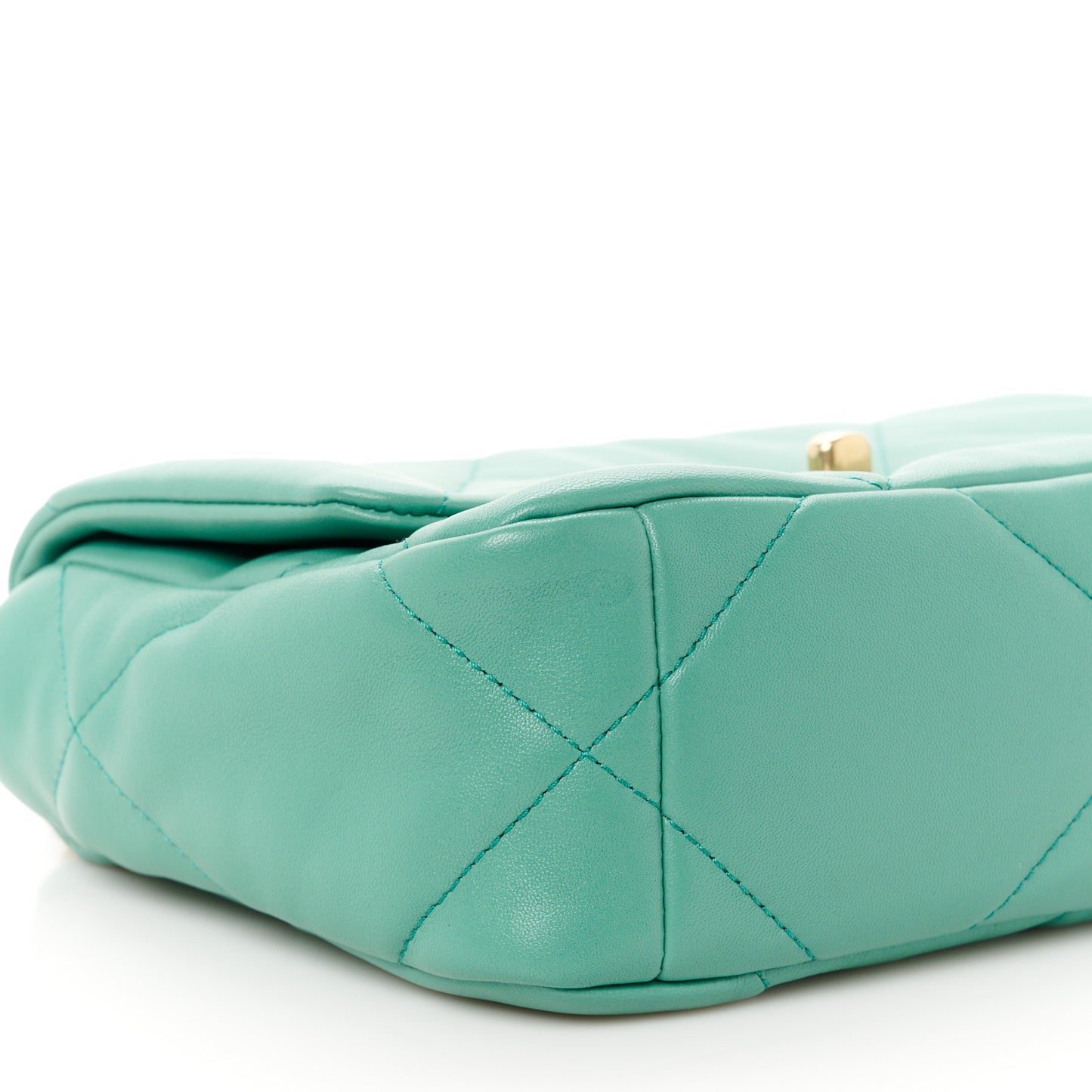 Lambskin Quilted Medium Chanel 19 Flap Green