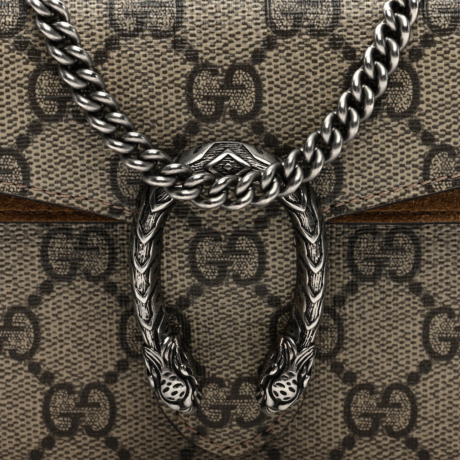 Gucci GG Supreme Monogram Super Mini Dionysus Shoulder Bag Taupe 7 of 9