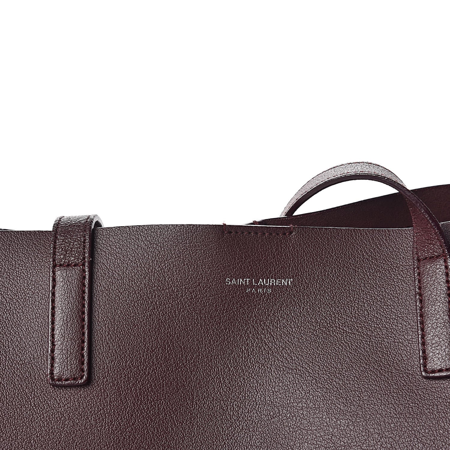 Saint Laurent Calfskin Large Fringe Shopping Tote Amaranto 27 of 35