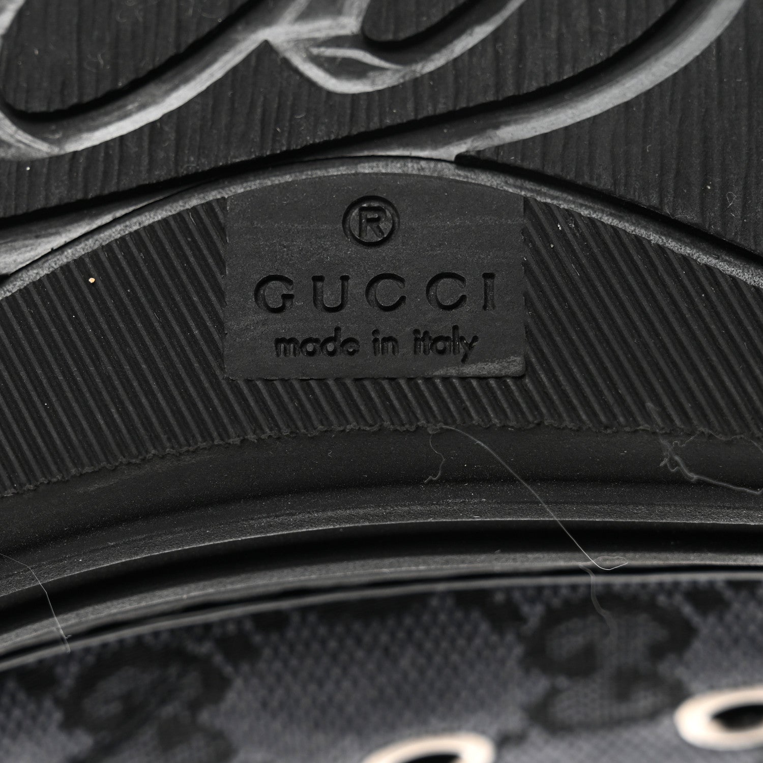 Gucci Monogram Womens High Top Sneakers 36.5 Black 8 of 8