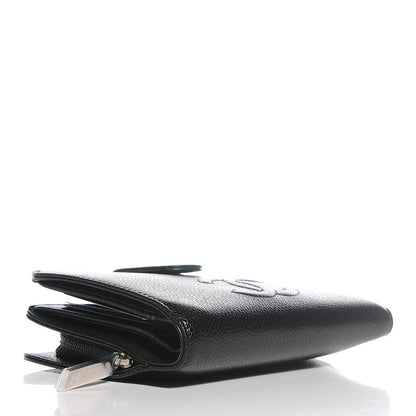 Chanel Caviar Timeless CC L-Zip Pocket Wallet Black 4 of 9