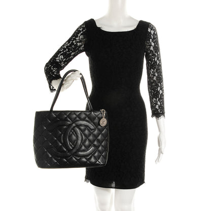 Chanel Caviar Quilted Medallion Tote Black 2 of 7