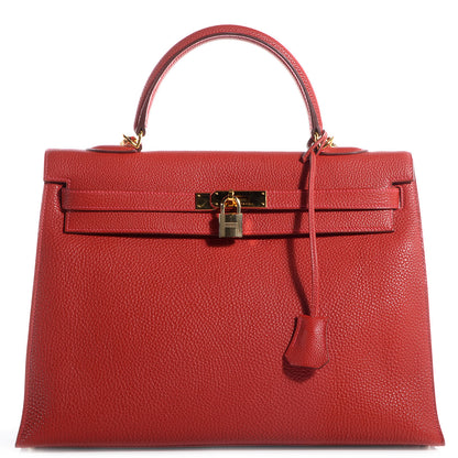 Hermes Togo Kelly Sellier 35 Rouge Garance 1 of 25