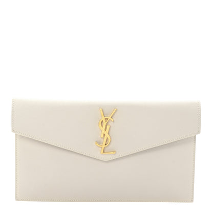 Saint Laurent Grain De Poudre Uptown Pouch Blanc Vintage 1 of 6